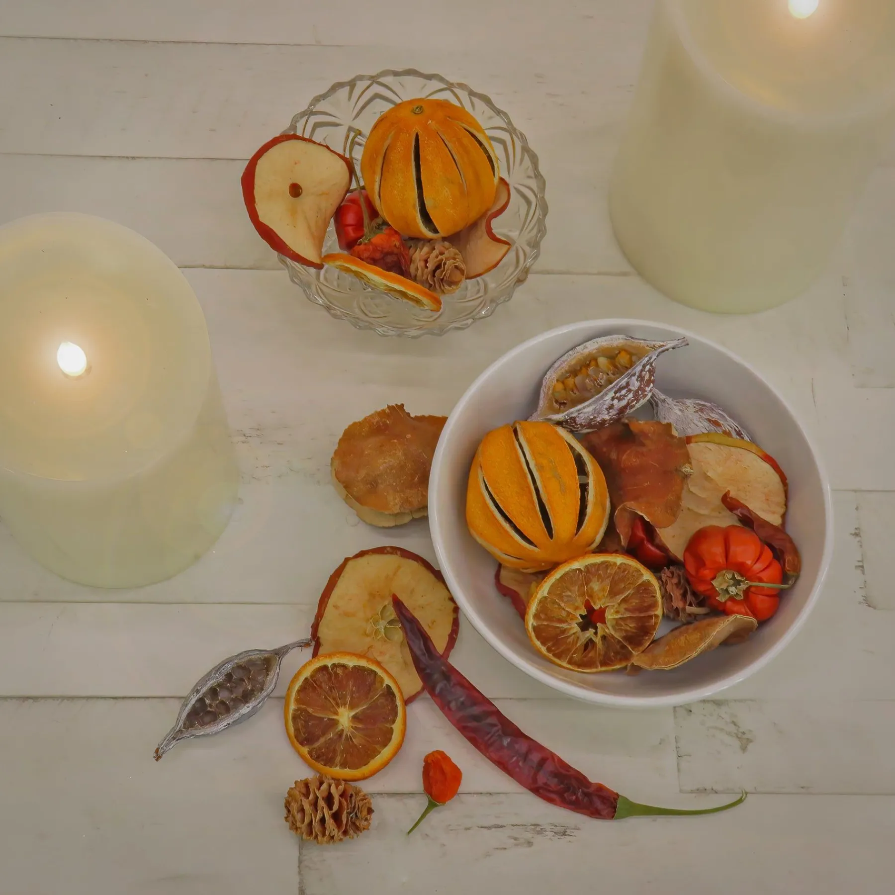 Christmas Accessories-National Tree Company 6" 250 Gram Mixed Potpourri- Oranges, Sliced Red Apples, Chiles, Cones, And Jackarandas