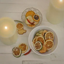 Christmas Accessories-National Tree Company 6" 250 Gram Mixed Potpourri- Citrus, Sliced Red And Green Apples, Red Chiles, And Eucalyptus Leaves