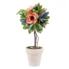 National Tree Company Home & Garden Decor^ 12" Multicolor Spring Floral Topiary Decor