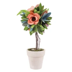National Tree Company Home & Garden Decor^ 12" Multicolor Spring Floral Topiary Decor