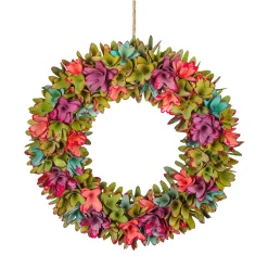 National Tree Company Flower Wreaths^ 18" Spring Floral Pastels Wreath