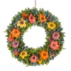 National Tree Company Home & Garden Decor^ 18" Spring Multicolor Floral Wreath With Fern