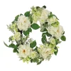 National Tree Company Flower Wreaths^ Artificial Wreath Decoration, Cream, Woven Branch Base, Decorated With Daisy, Peony And Buttercup Flower Blooms, Pink Seed Pods, Flowing Green Stems, Spring Collection, 22 Inches