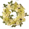 National Tree Company Home & Garden Decor^ Artificial Hanging Wreath, Woven Branch Base, Decorated With Cream Rose Blooms, Branches, Leafy Greens, Spring Collection, 20 Inches
