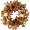 Harvest Wreath-National Tree Company Artificial Autumn Wreath, Decorated With Pumpkins, Sunflowers, Berry Clusters, Assorted Leaves, Autumn Collection, 24 In