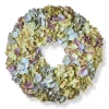 National Tree Company Flower Wreaths^ Artificial Hanging Wreath, Woven Branch Base, Decorated With Mixed, Colorful Hydrangea Blooms, Spring Collection, 19 Inches