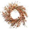Harvest Wreath-National Tree Company Artificial Autumn Wreath, Decorated With Wildflowers, Stems, Stalks, Autumn Collection, 22 In