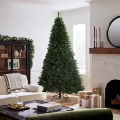 7Ft - 9Ft-National Tree Company Artificial Full Christmas Tree, Green, North Valley Spruce, Includes Stand, 9 Feet