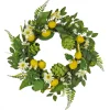 National Tree Company Flower Wreaths^ Artificial Spring Wreath, Woven Branch Base, Decorated With Lemons, Artichokes, Daisy Blooms, Leafy Greens, Spring Collection, 22 Inches