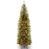 7Ft - 9Ft-National Tree Company Artificial Pre-Lit Slim Christmas Tree, Green, Kingswood Fir, Dual Color Led Lights, Includes Powerconnect And Stand, 7 Feet
