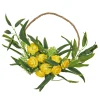 National Tree Company Home & Garden Decor^ Artificial Wreath Decoration, Yellow, Thick Stem Base, Decorated With Buttercup Blooms, Baby'S Breath, Flowing Green Stems, Spring Collection, 16 Inches