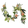 National Tree Company Home & Garden Decor^ Artificial Spring Garland, Vine Stem Base, Decorated With Rose Blooms, Lavender, Berry Clusters, Leafy Greens, Spring Collection, 6 Feet