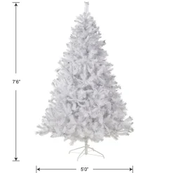7Ft - 9Ft-National Tree Company Artificial Full Christmas Tree, White, Winchester Pine, Includes Stand, 7.5 Feet