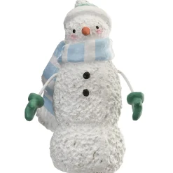 Christmas Accessories-National Tree Company Classic Snowman Decoration, White, Christmas Collection, 10 Inches