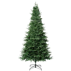 National Tree Company Full^ 7.5Ft Pre-Lit Artificial Millville White Hinged Tree With Powerconnect™, 550 Warm White Led Lights-Ul