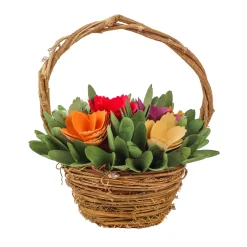 National Tree Company Home & Garden Decor^ Handcrafted Multicolor 10" Floral Basket