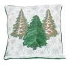 Christmas Textile-National Tree Company , Hgtv Home Collection, 18"X18" Embroidered Forest Pillow