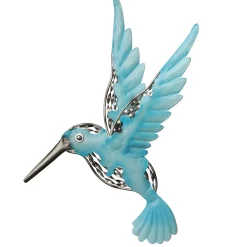 National Tree Company Home & Garden Decor^ Metal Wall Decoration, Majestic Blue Bird, Ornate Metal Design, Spring Collection, 14 Inches
