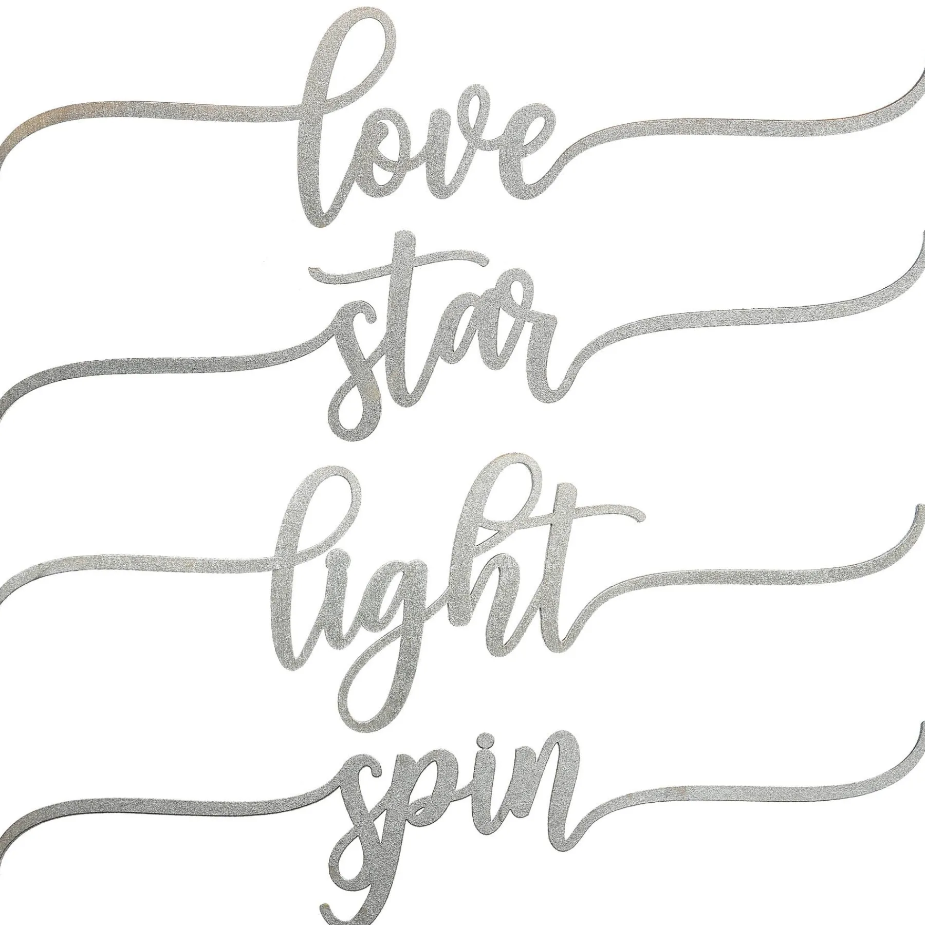 Christmas Accessories-National Tree Company 4-Piece Hannukah Place Setting Message Decor, Curly Script Writing In Silver, 10 In