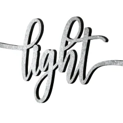 Christmas Accessories-National Tree Company 4-Piece Hannukah Place Setting Message Decor, Curly Script Writing In Silver, 10 In