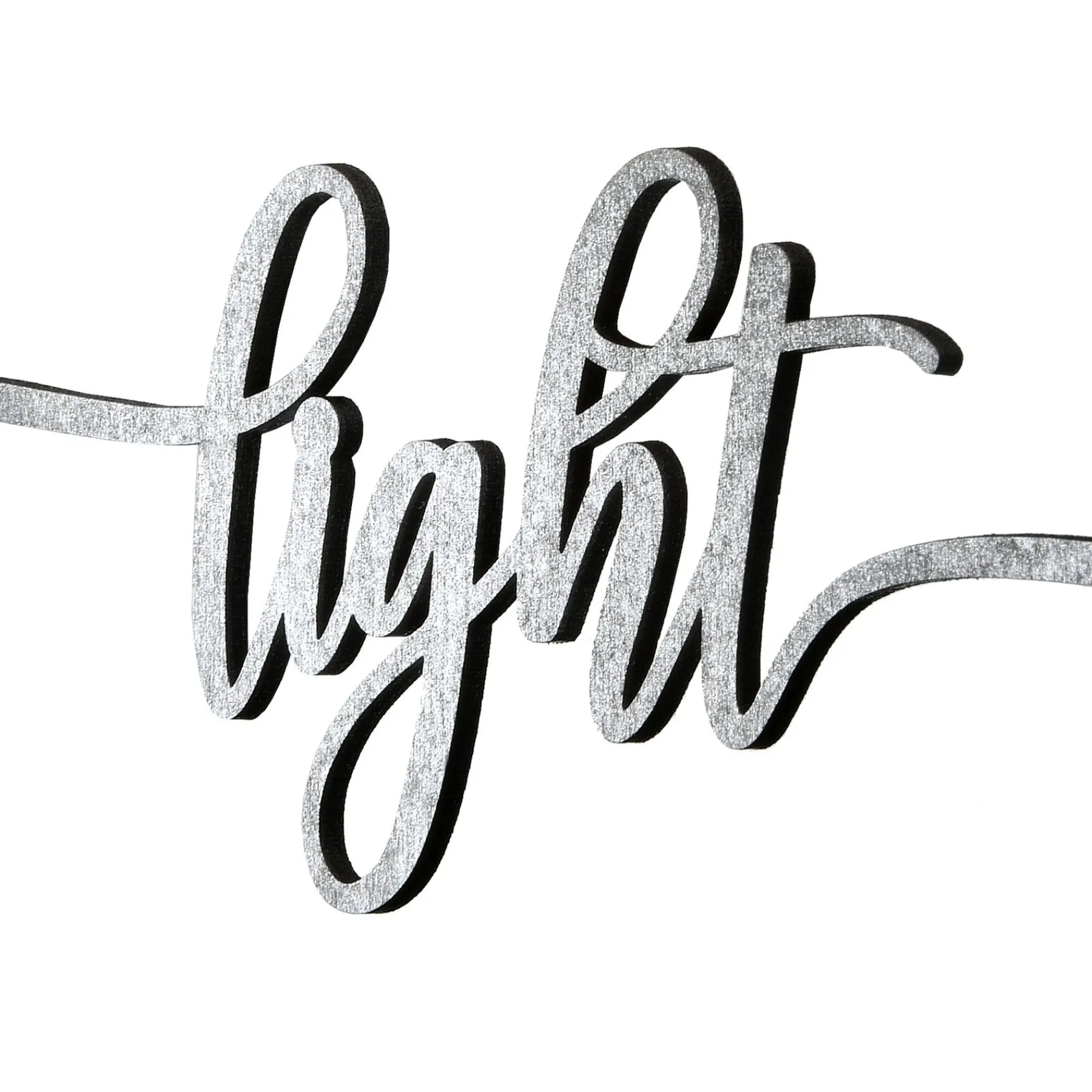 Christmas Accessories-National Tree Company 4-Piece Hannukah Place Setting Message Decor, Curly Script Writing In Silver, 10 In