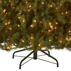 Full-National Tree Company Pre-Lit Artificial Full Christmas Tree, Green, Dunhill Fir, Clear Lights, Includes Powerconnect And Stand, 9 Feet