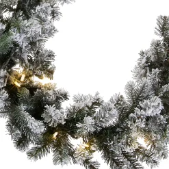 7' To 10' Garland-National Tree Company Pre-Lit 'Feel Real' Artificial Christmas Garland, Green, Camden, White Lights, Decorated With Pine Cones, Berry Clusters, Plug In, Christmas Collection, 9 Feet