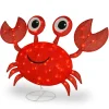 National Tree Company Home & Garden Decor^ Pre-Lit Red Smiling Crab Outdoor Decoration, Led Lights, Plug In, Spring Collection, 48 Inches