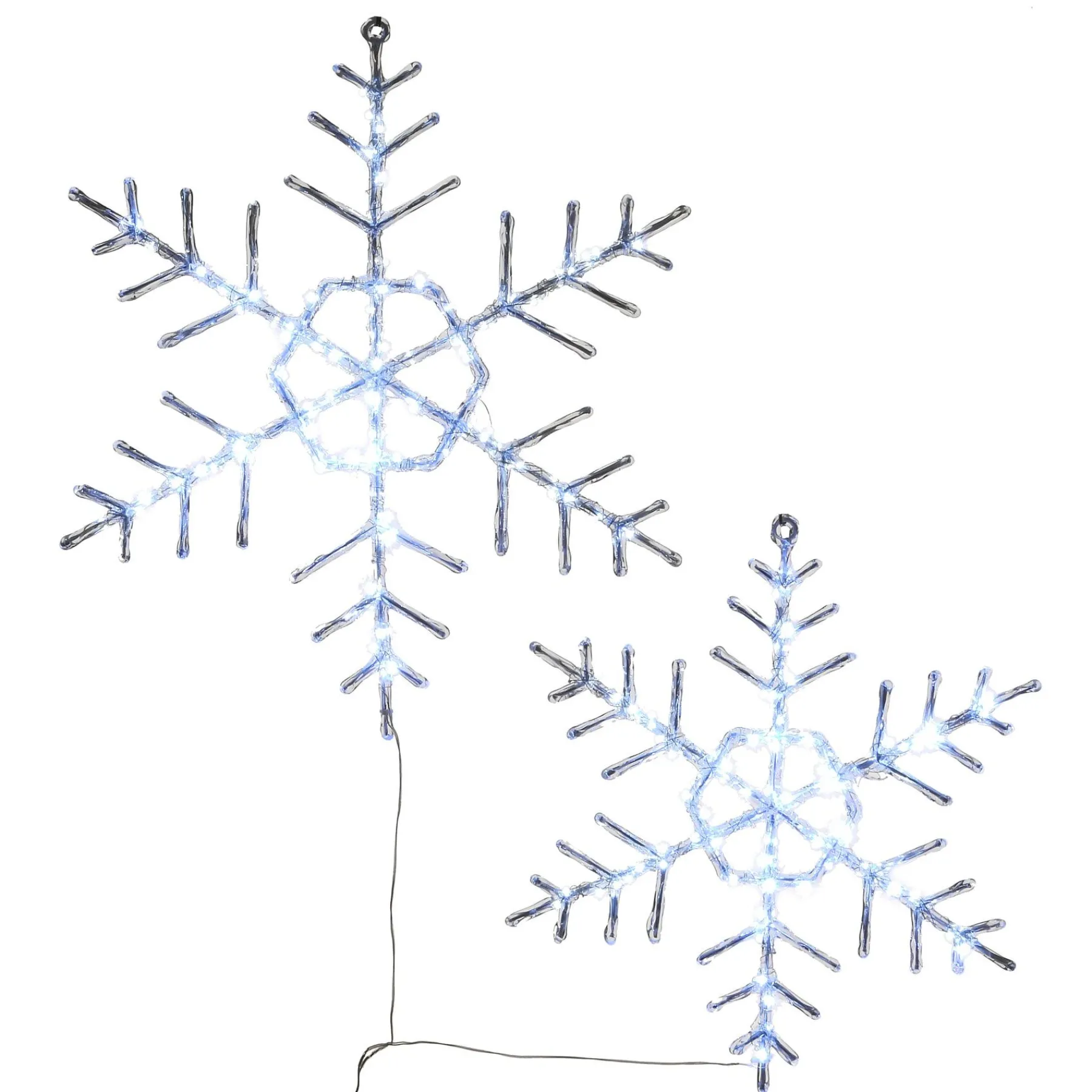 Christmas Accessories-National Tree Company Pre Lit Hexagonal Snowflake Decoration, Cool White Led Lights, Plug In, Christmas Collection, 24 Inches