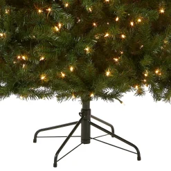 5Ft - 6Ft-National Tree Company Pre-Lit Artificial Full Christmas Tree, Green, North Valley Spruce, Clear Lights, Includes Stand, 6.5 Feet