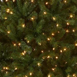 5Ft - 6Ft-National Tree Company Pre-Lit Artificial Full Christmas Tree, Green, North Valley Spruce, Clear Lights, Includes Stand, 6.5 Feet