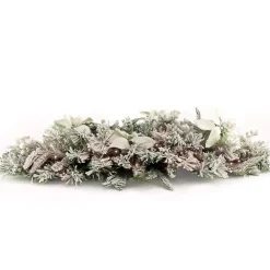 Christmas Greenery-National Tree Company , Pre-Lit Artificial Christmas Swag Frosted Colonial Mantle Swag, White Led Lights, Battery Powered, 3 Ft