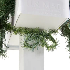 Christmas Greenery-National Tree Company Pre-Lit Artificial Mailbox Swag Decoration, Green, Arctic Spruce, Led Lights, Decorated With Pine Cones, Christmas Collection, 3 Feet
