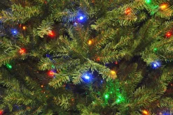 Dual Color-National Tree Company Pre-Lit Artificial Full Christmas Tree, Green, Dunhill Fir, Dual Color Led Lights, Includes Stand, 7.5 Feet