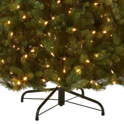 Dual Color-National Tree Company Pre-Lit Artificial Full Christmas Tree, Green, Dunhill Fir, Dual Color Led Lights, Includes Stand, 7.5 Feet