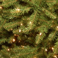 Dual Color-National Tree Company Pre-Lit Artificial Full Christmas Tree, Green, Dunhill Fir, Dual Color Led Lights, Includes Stand, 7.5 Feet