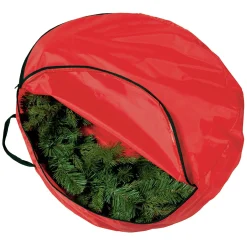 Storage-National Tree Company Red Heavy Duty Wreath Storage Bag