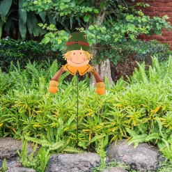 Harvest Outdoor-National Tree Company Scarecrow Boy Garden Stake Outdoor Decoration, Autumn Collection, 24 Inches