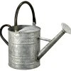 National Tree Company Home & Garden Decor^ Watering Can, Metal, Steel Color, Spring Collection, 16 Inches
