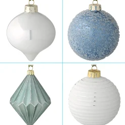 Christmas Ornament-National Tree Company 20-Piece Christmas Tree Ornament Set, Arctic Lights Collection