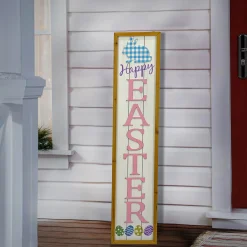 Easter Outdoor-National Tree Company Pink Easter Sign Porch Decoration, Easter Collection, 43 Inches