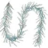 7' To 10' Garland-National Tree Company Pre Lit Artificial Garland, Metallic, Silver, Decorated With Multifunctional Led Lights, Battery Operated, Christmas Collection, 9 Feet