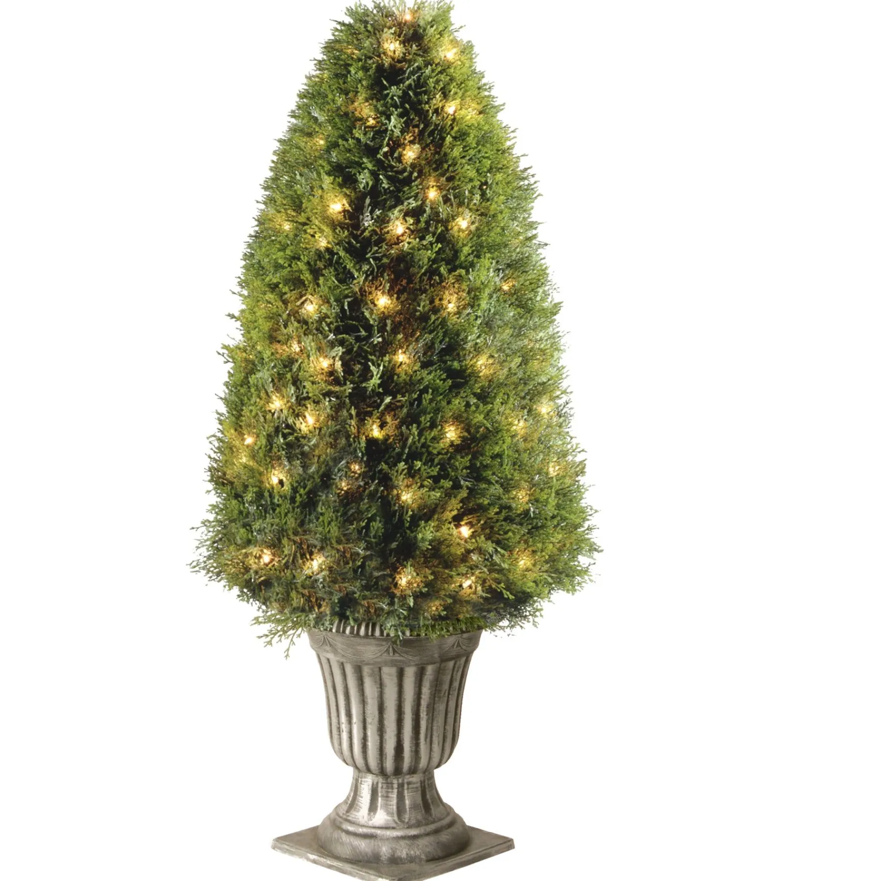 Topiaries / Shurbs-National Tree Company Pre-Lit 48" Artificial Upright Juniper
