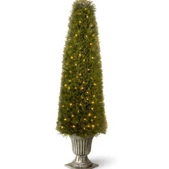 Topiaries / Shurbs-National Tree Company Pre-Lit 60" Artificial Upright Juniper