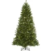 National Tree Company Full^Pre-Lit Artificial Christmas Tree, Peyton Spruce, Green, White Lights, Includes Stand, 7.5 Feet