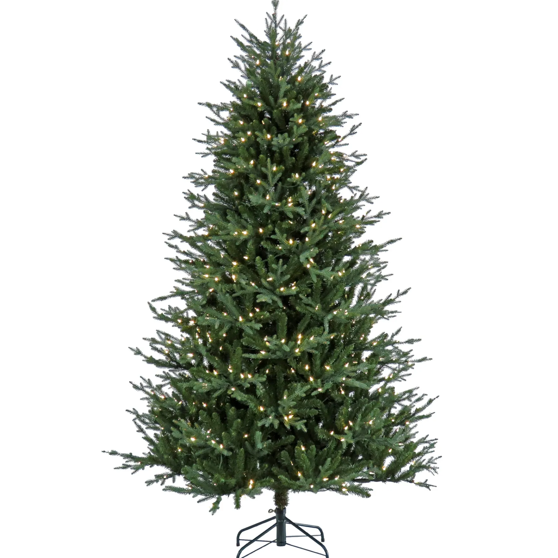 National Tree Company Full^Pre-Lit Artificial Christmas Tree, Wenatchee Fir, With Warm White Led Lights, Plug In, 7.5 Ft