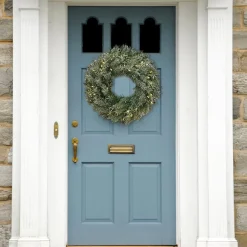 21" To 24" Wreath-National Tree Company Pre-Lit Artificial Christmas Wreath, Green, Norwood Fir, Dual Color Led Lights, Christmas Collection, 24 Inches