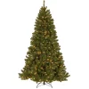 National Tree Company Full^Pre-Lit Artificial Christmas Tree, Powerconnect North Valley Spruce With Light Parade Led Lights, Plug In, 7.5 Ft
