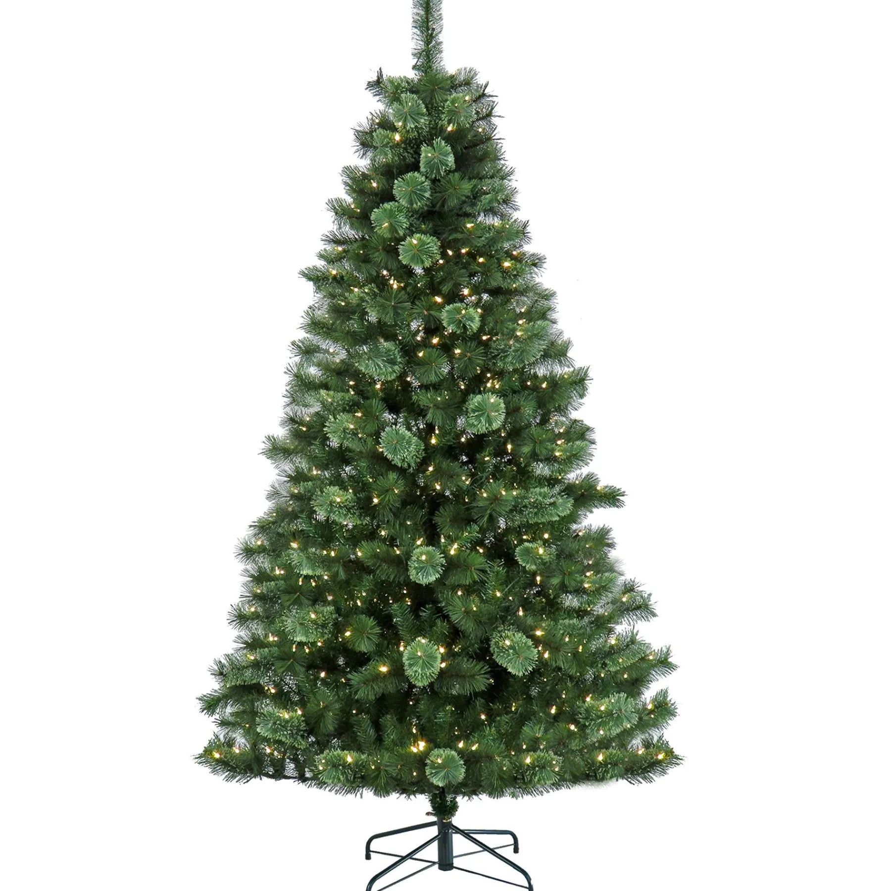 7Ft - 9Ft-National Tree Company Pre-Lit Artificial Christmas Tree, Ontaria Pine, With Warm White Led Lights, Plug In, 7.5 Ft