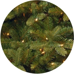 Under 5Ft-National Tree Company Pre-Lit Artificial Entrance Christmas Tree, Downswept Douglas Fir, Green, White Lights, Includes Metal Base, 4 Feet
